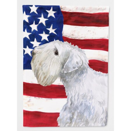 Carolines Treasures Sealyham Terrier Patriotic Flag Canvas House Size BB9684CHF